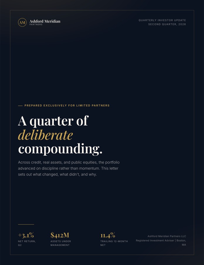 Quarterly investor update PDF